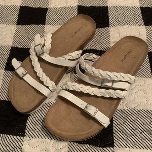 White Birkenstock style sandle